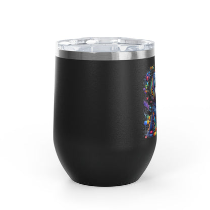 Colorful Shih Tzu 12oz Insulated Wine Tumbler