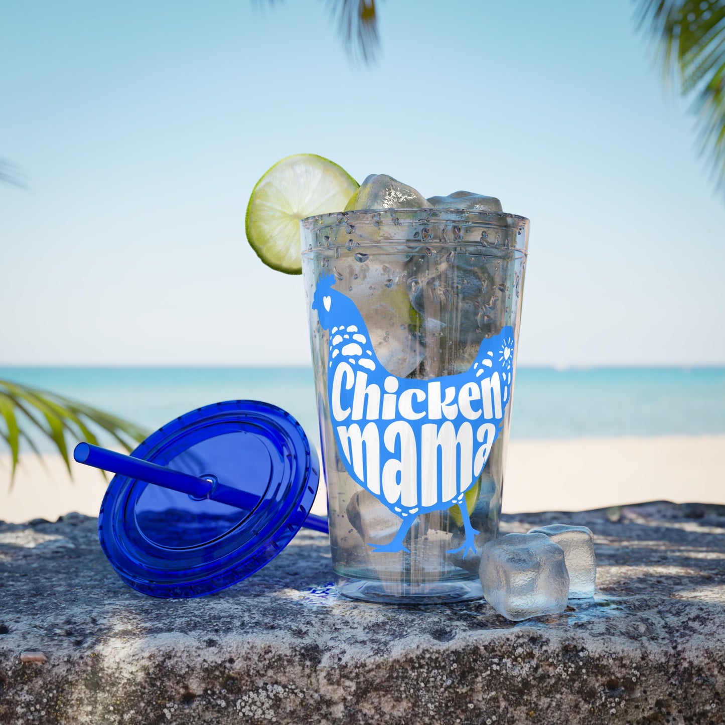 Chicken Mama 16oz Insulated Tumbler with Straw