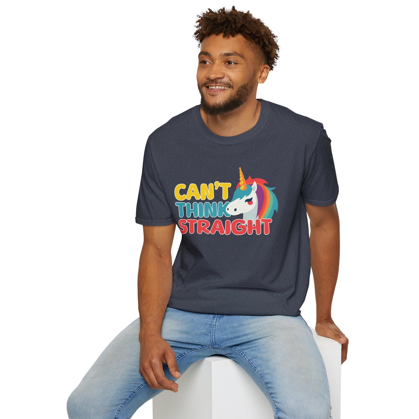 Unicorn Can't Think Straight Unisex Graphic T-Shirt