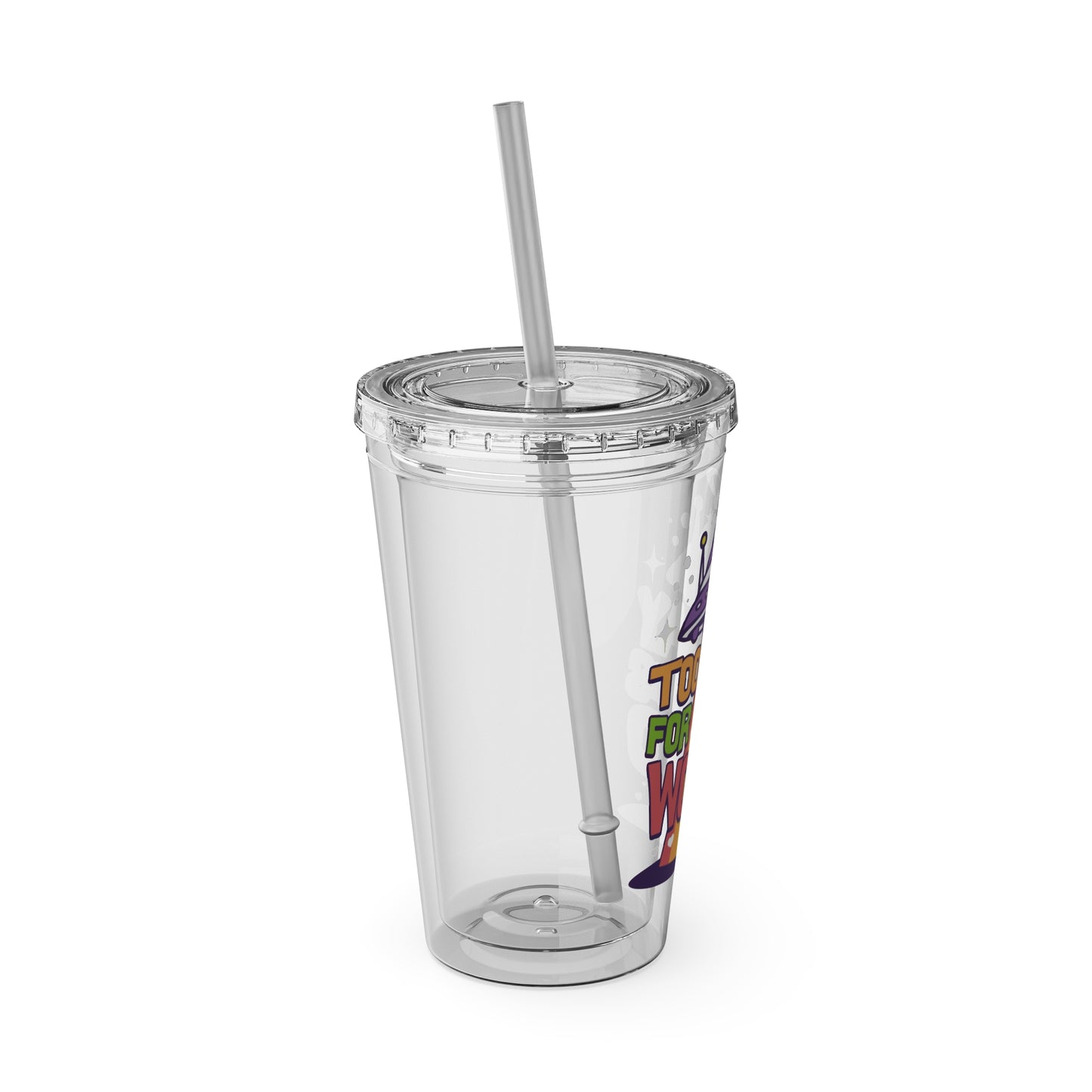 Too Gay for This World 16oz. Insulated Tumbler with Straw