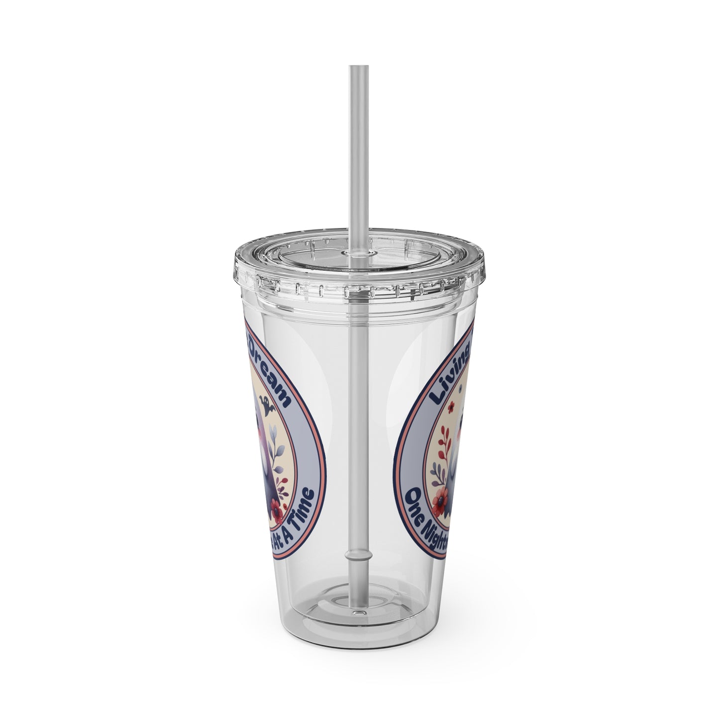 Living the Dream 16oz Insulated Tumbler with Straw