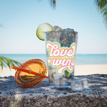 Love Wins 16oz. Insulated Tumbler with Straw