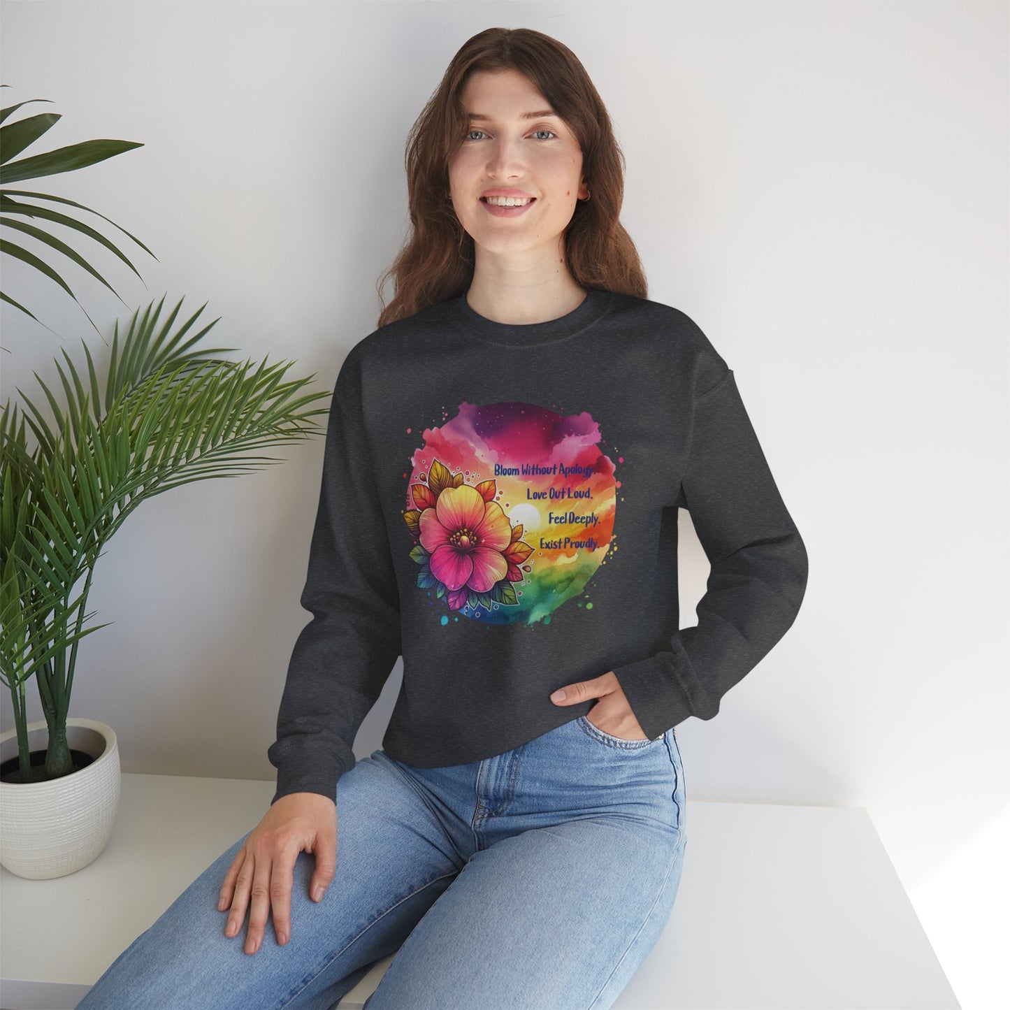 Bloom Without Apology Unisex Crewneck Sweatshirt
