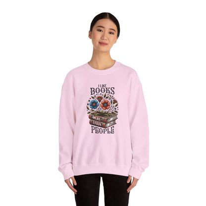 Books More Than People Crewneck Sweatshirt