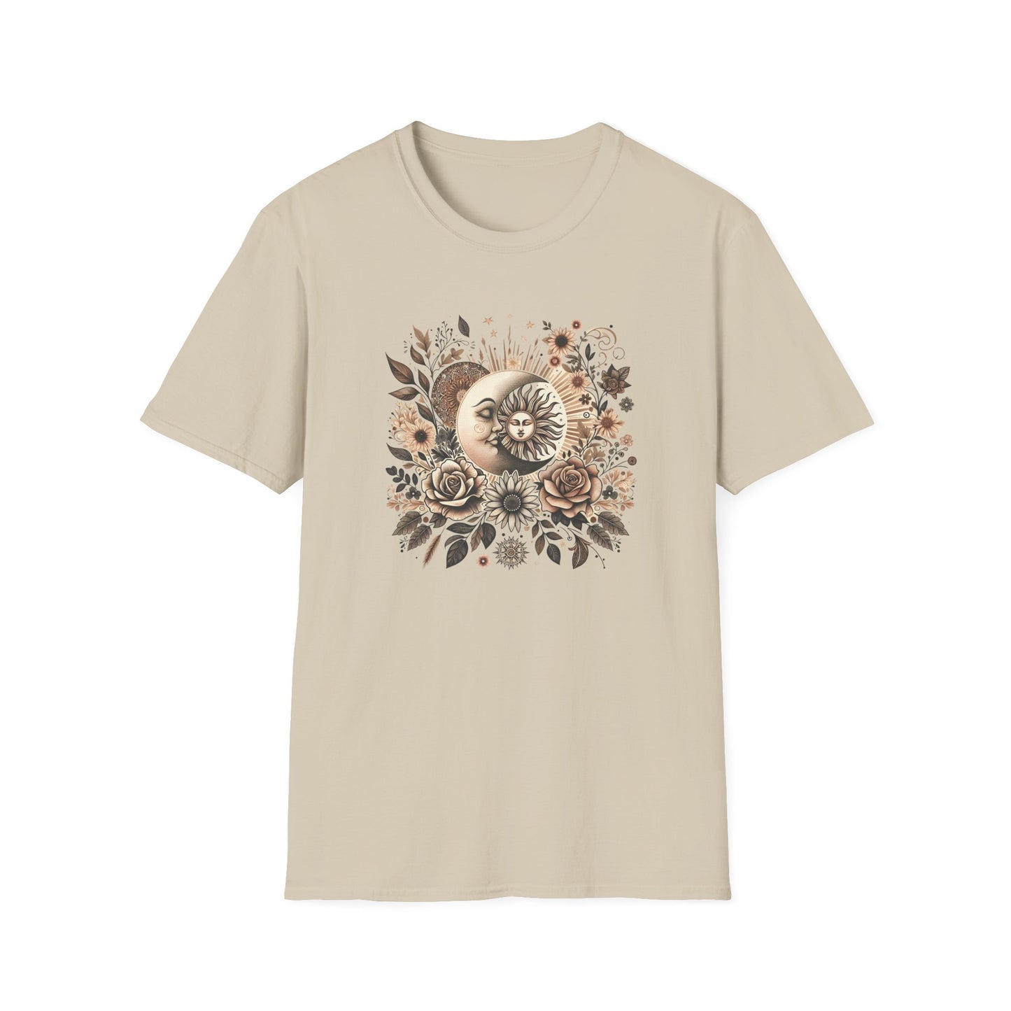 Boho Floral Moon Unisex Graphic T-Shirt