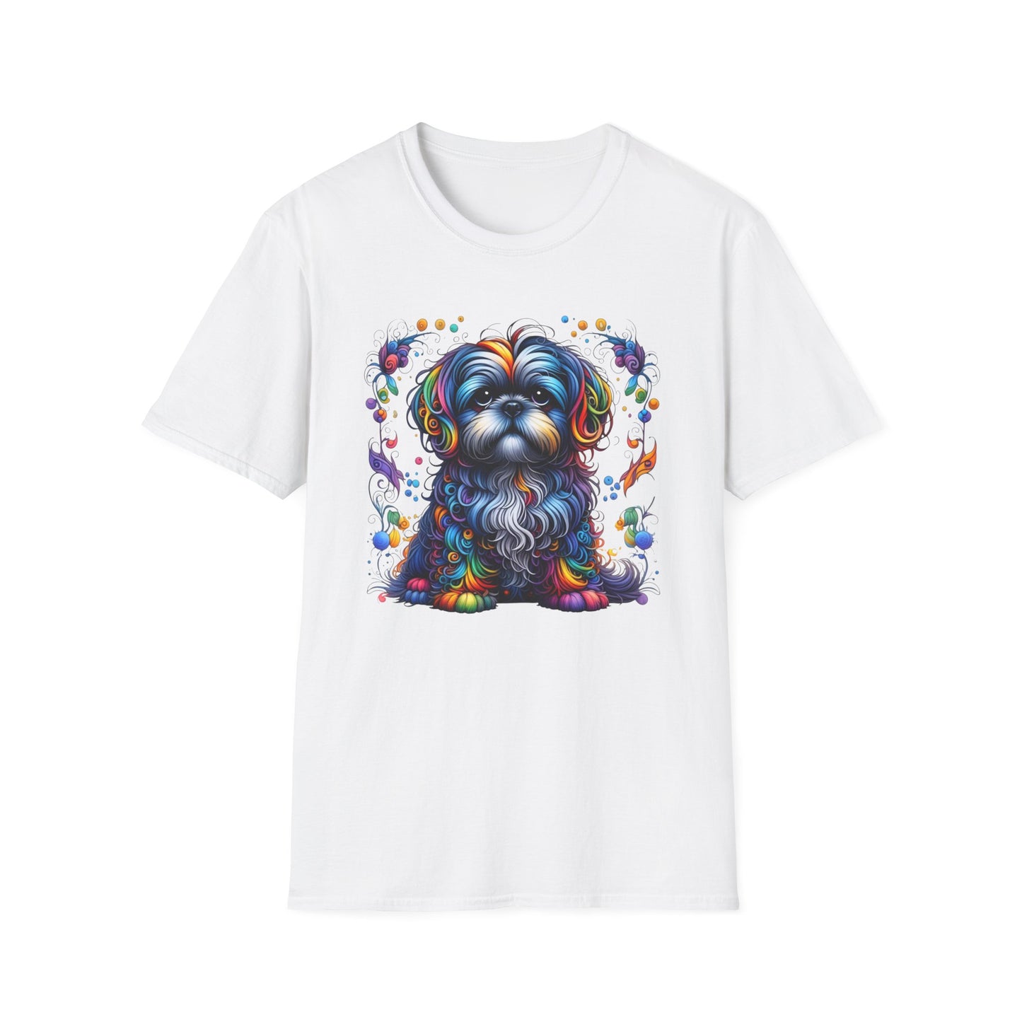 Colorful Shih Tzu Unisex Graphic T-Shirt