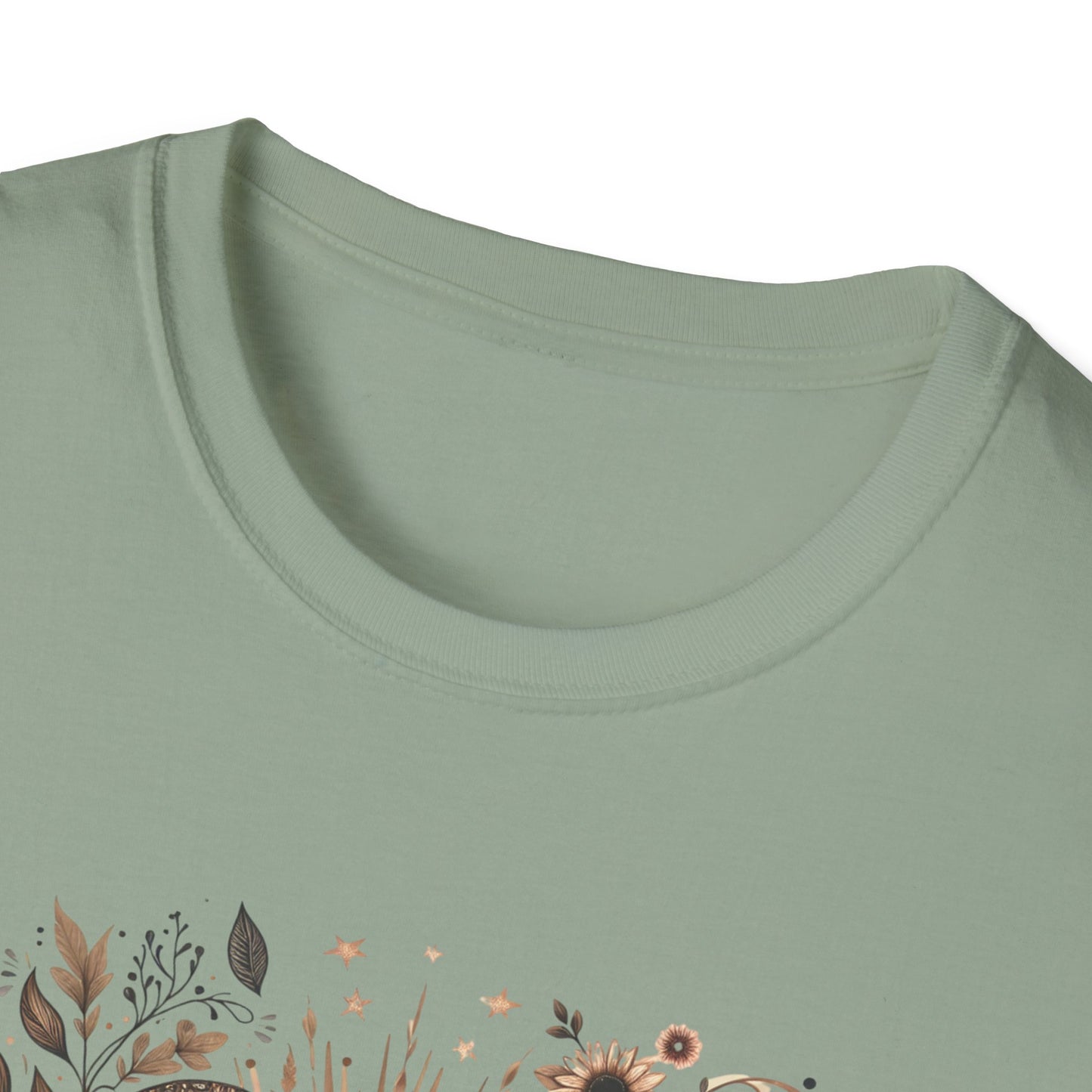 Boho Floral Moon Unisex Graphic T-Shirt