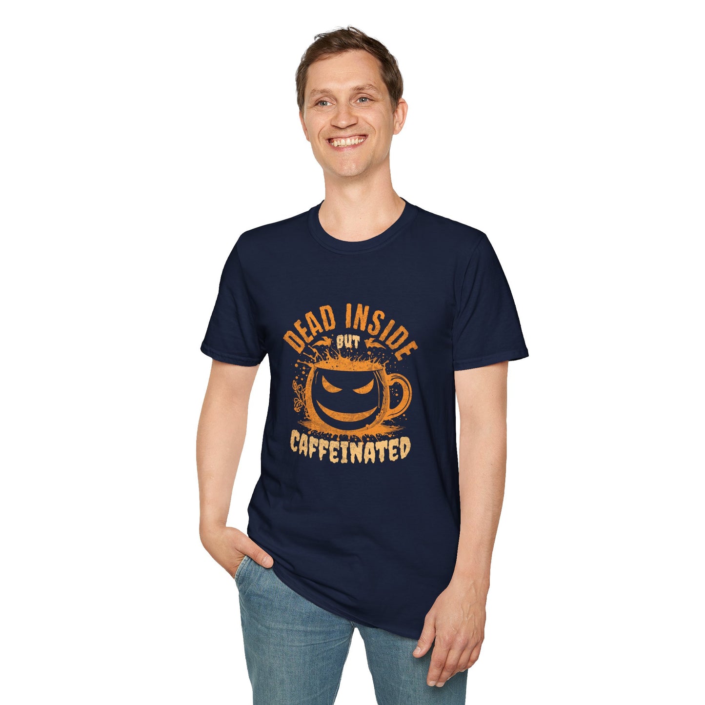 Dead Inside But Caffeinated Unisex Graphic T-Shirt