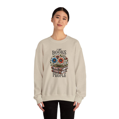Books More Than People Crewneck Sweatshirt