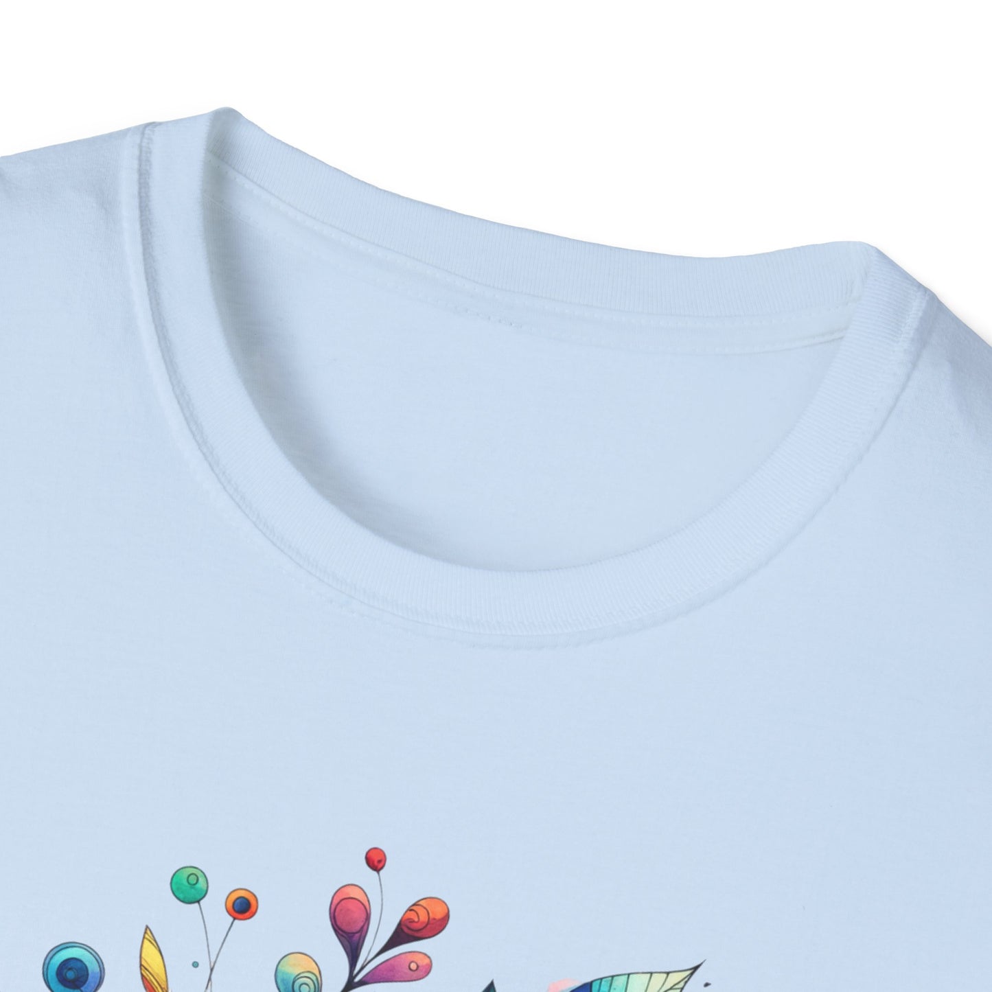 Rainbow Floral Explosion Unisex Graphic T-Shirt