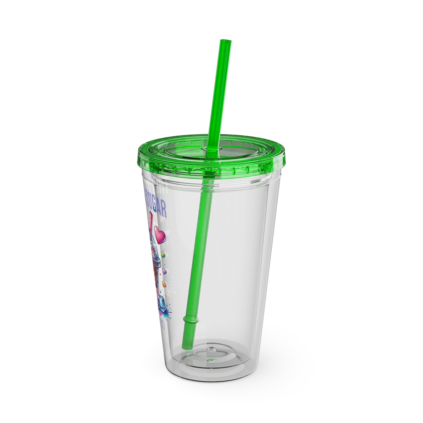 90% Sugar 16oz Insulated Tumbler with Straw