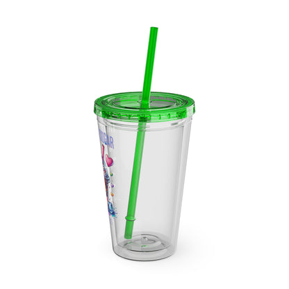 90% Sugar 16oz Insulated Tumbler with Straw