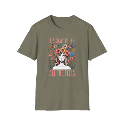 It's Okay to Feel All the Feels Unisex Graphic T-Shirt