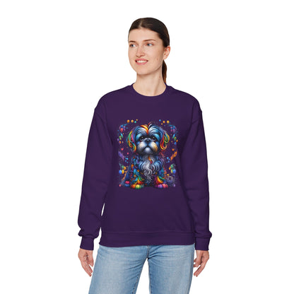 Colorful Shih Tzu Unisex Crewneck Sweatshirt