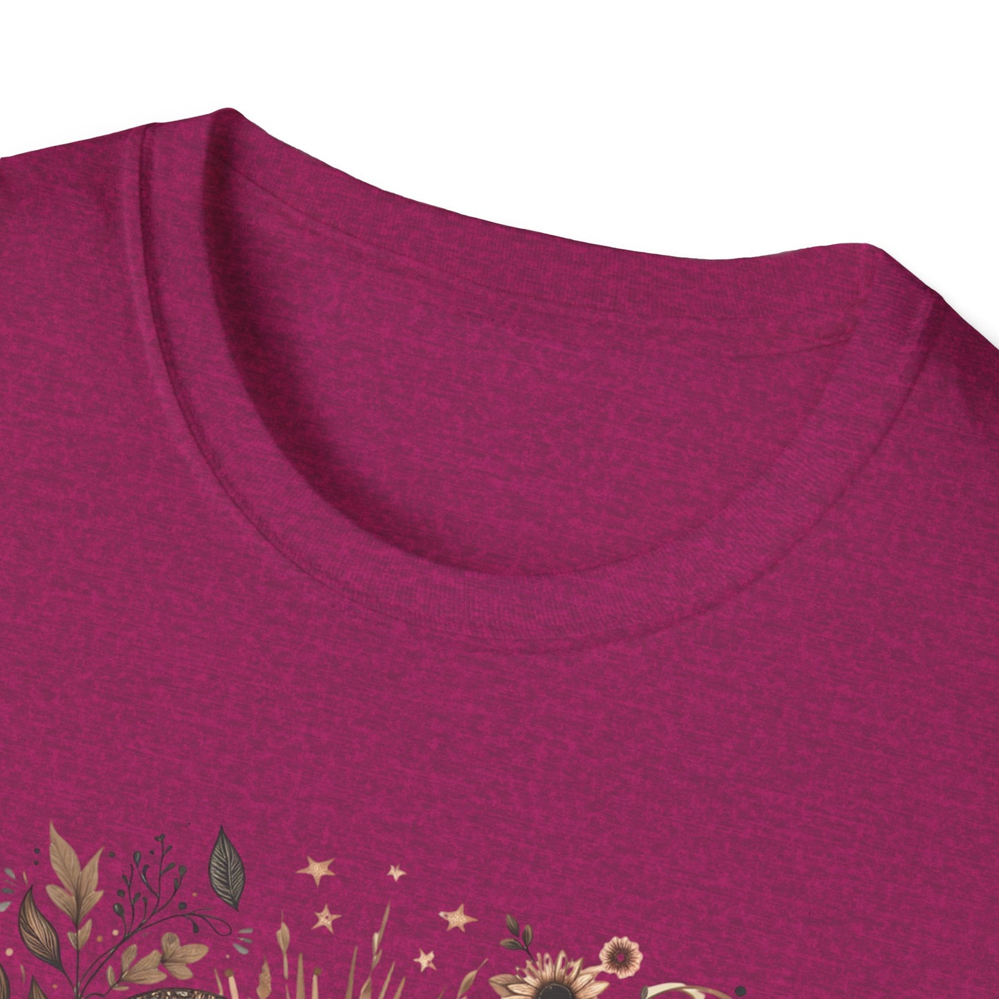 Boho Floral Moon Unisex Graphic T-Shirt