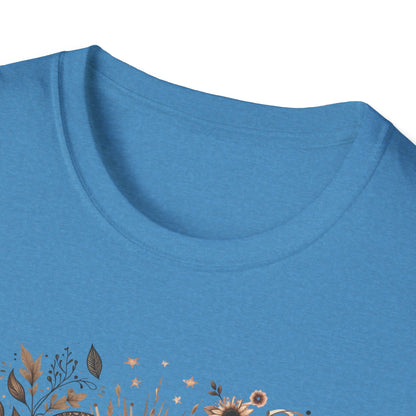 Boho Floral Moon Unisex Graphic T-Shirt
