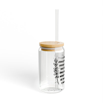 I Came, I Saw, I Forgot 16oz Sipper Glass with Bamboo Lid & Straw