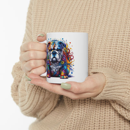 Colorful Bulldog Ceramic Mug