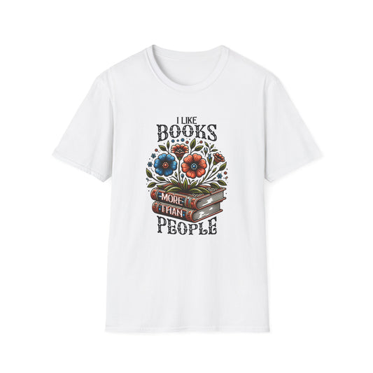 Books More Than People Unisex Graphic T-Shirt