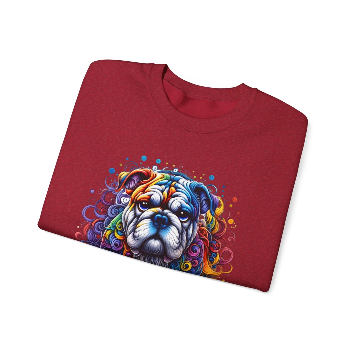 Colorful Bulldog Unisex Crewneck Sweatshirt