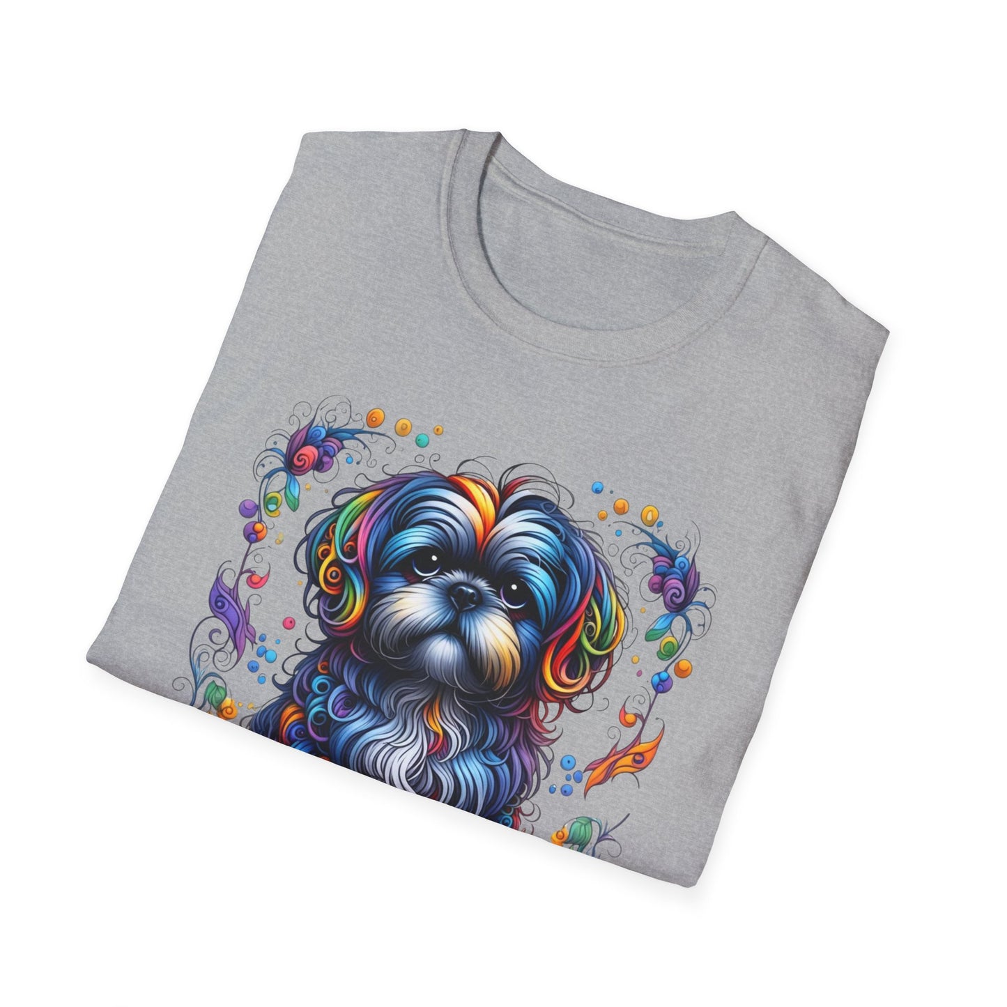 Colorful Shih Tzu Unisex Graphic T-Shirt
