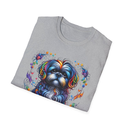 Colorful Shih Tzu Unisex Graphic T-Shirt