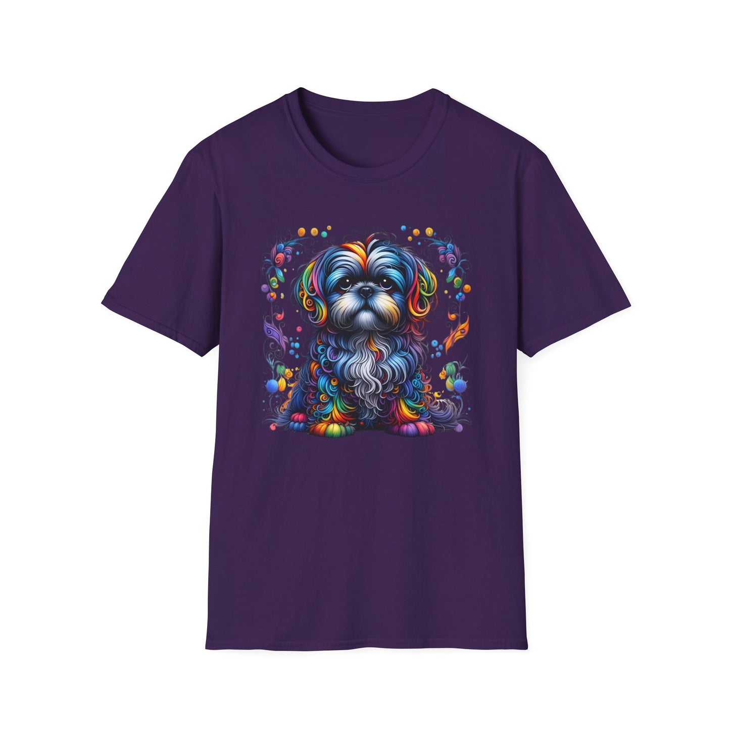 Colorful Shih Tzu Unisex Graphic T-Shirt