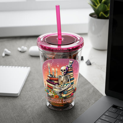 So Many Books 16oz Insulated Tumbler with Straw