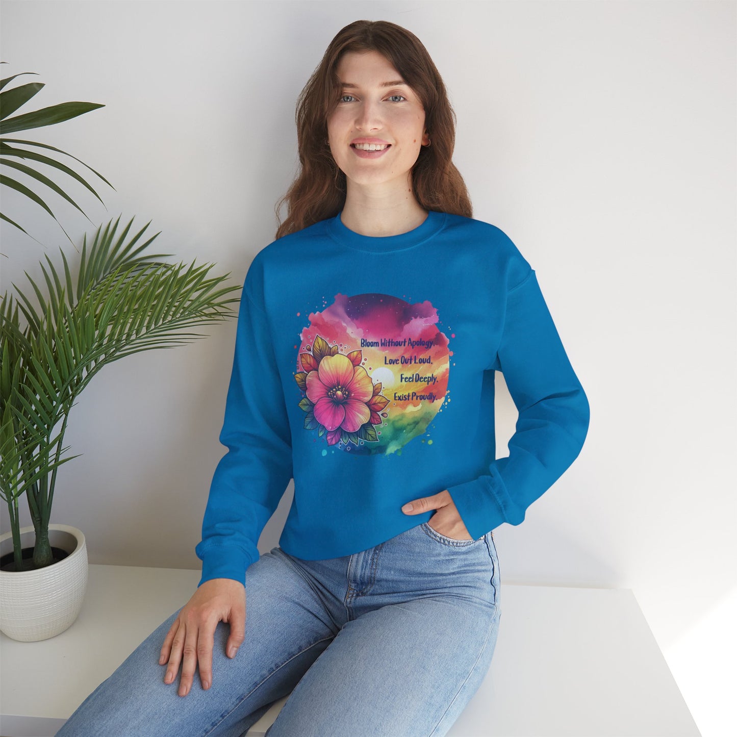 Bloom Without Apology Unisex Crewneck Sweatshirt
