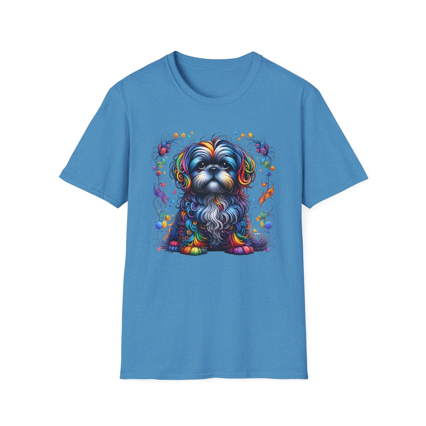 Colorful Shih Tzu Unisex Graphic T-Shirt