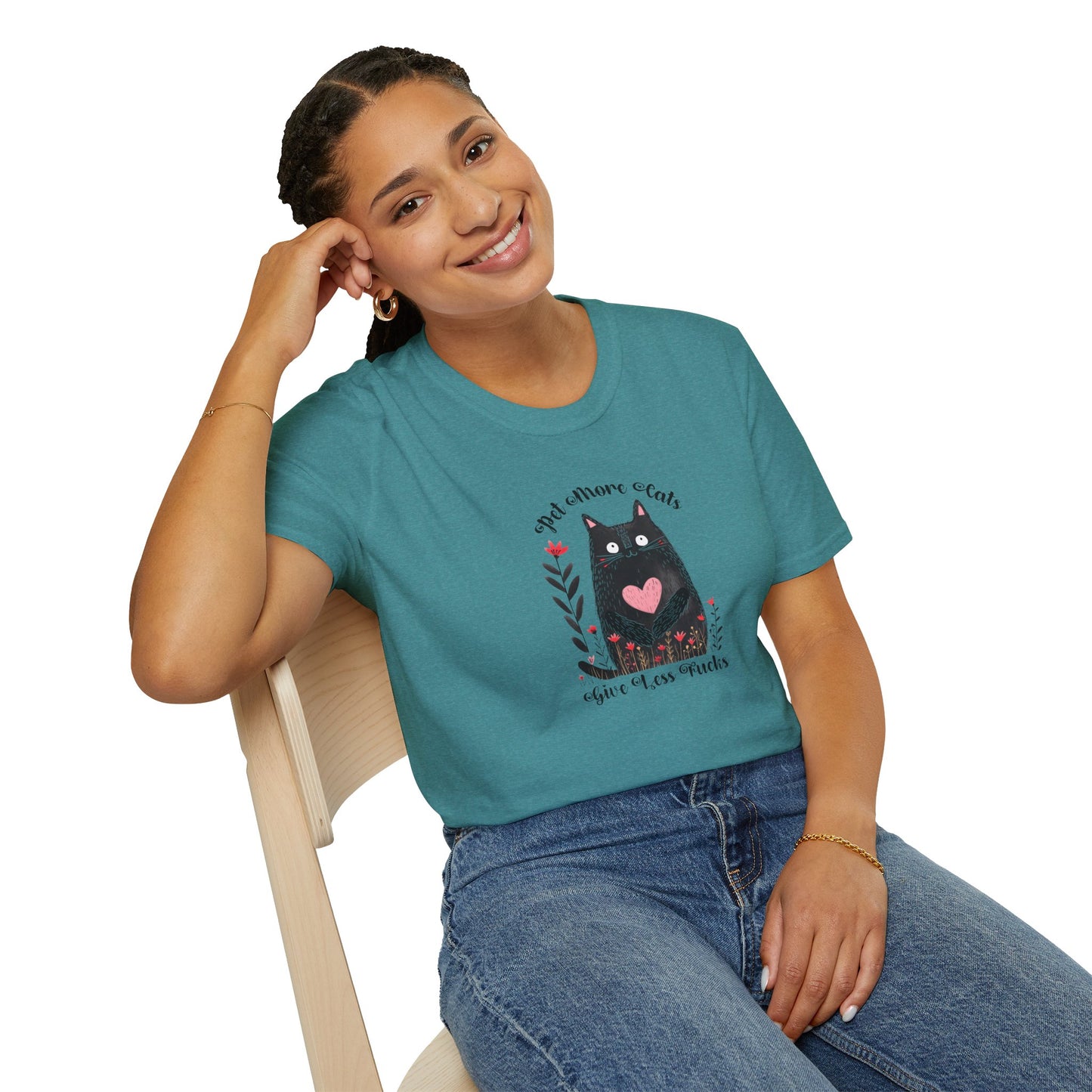 Pet More Cats Give Less F*cks Unisex T-Shirt