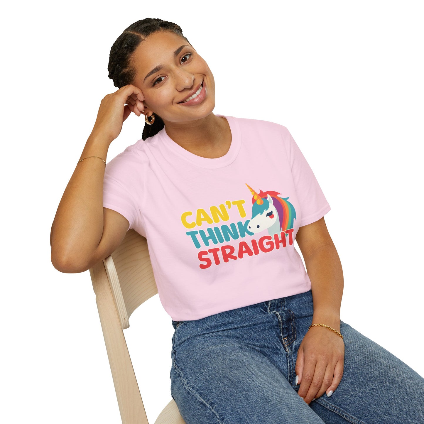 Unicorn Can't Think Straight Unisex Graphic T-Shirt