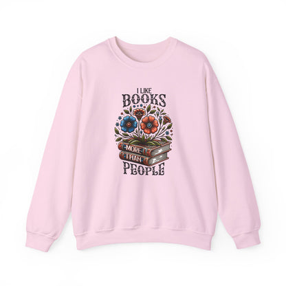 Books More Than People Crewneck Sweatshirt