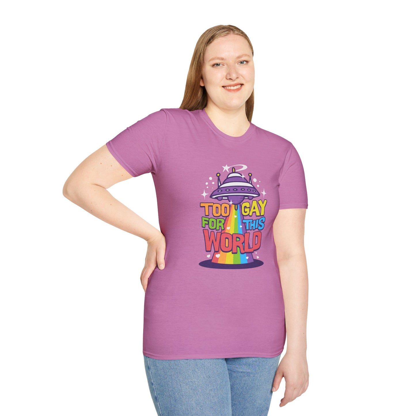 Too Gay for This World Unisex Graphic T-Shirt