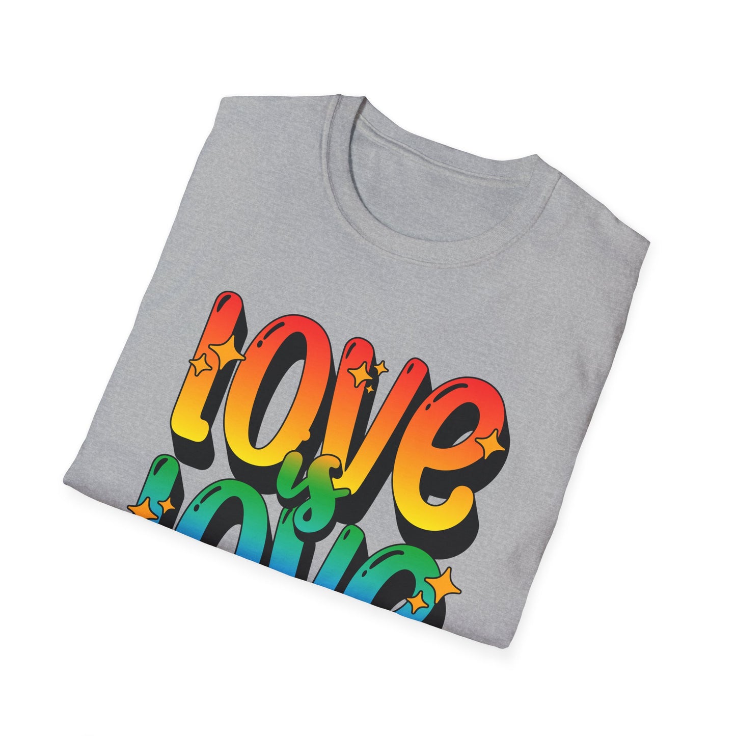 Love is Love Rainbow Unisex Graphic T-Shirt