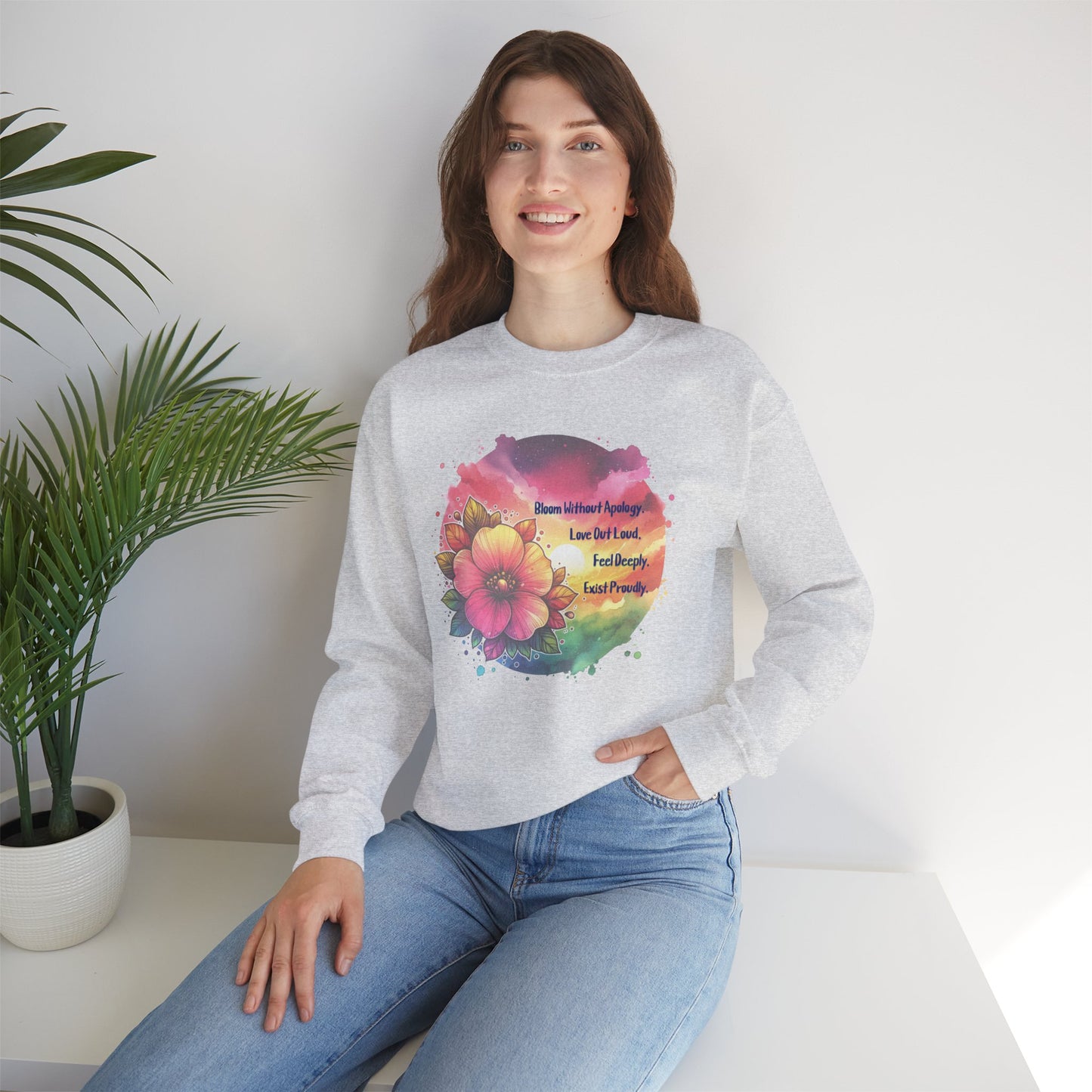 Bloom Without Apology Unisex Crewneck Sweatshirt