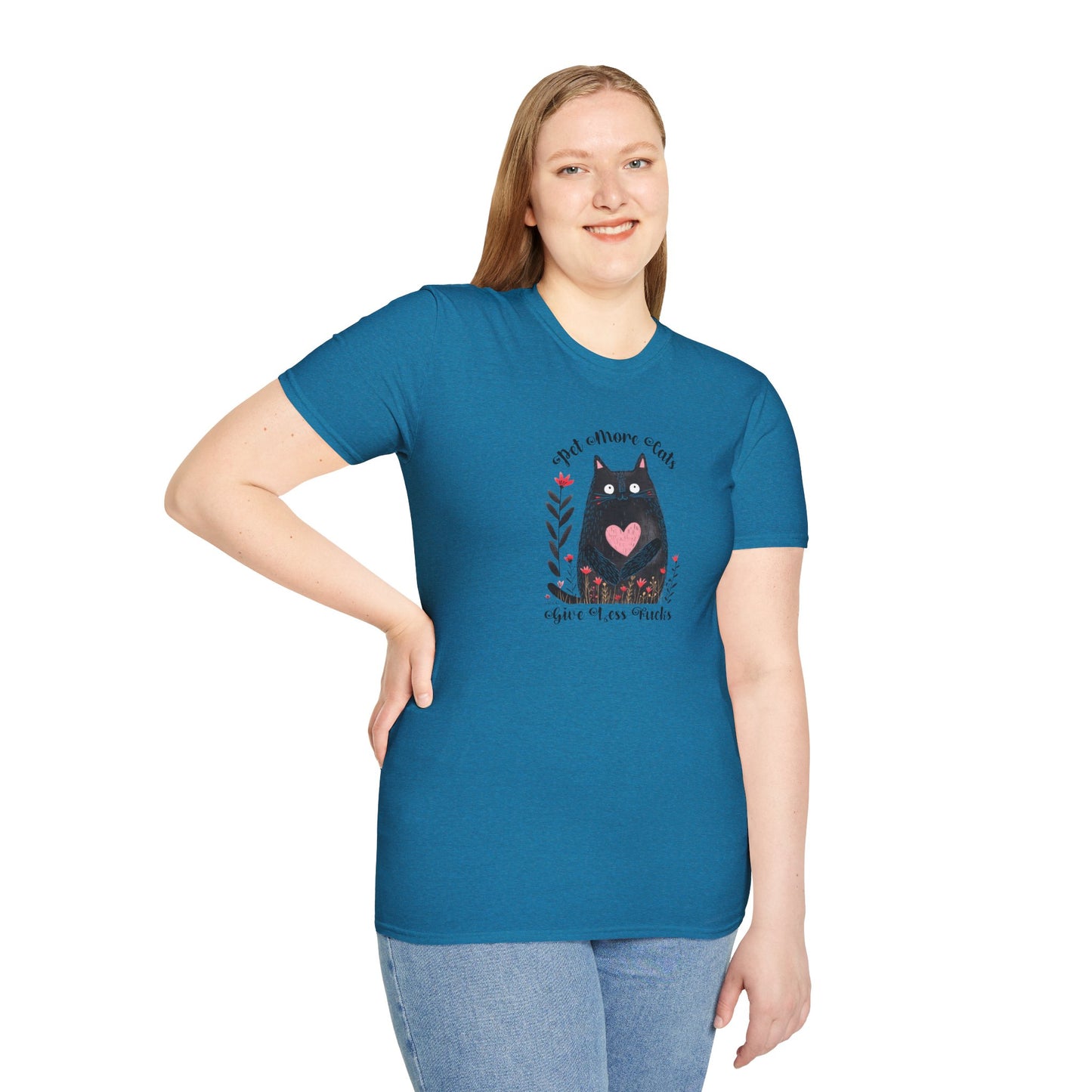 Pet More Cats Give Less F*cks Unisex T-Shirt