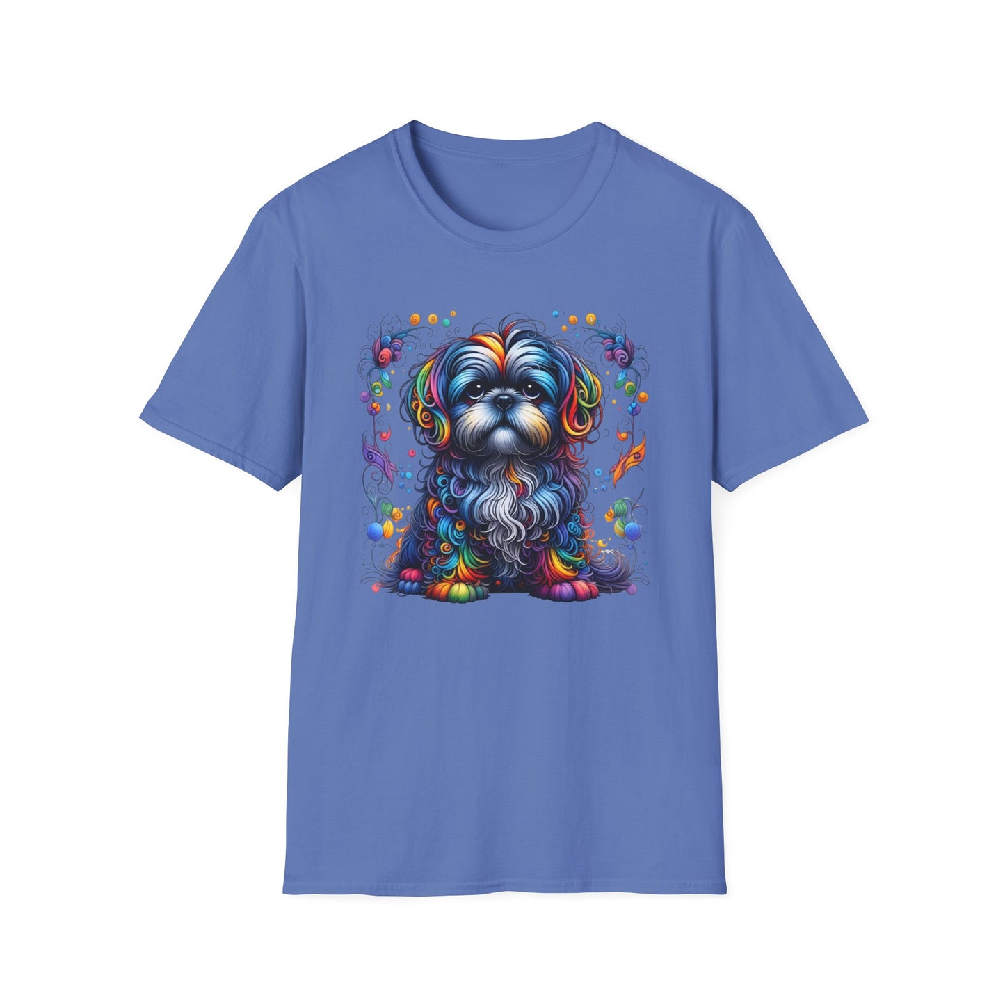 Colorful Shih Tzu Unisex Graphic T-Shirt