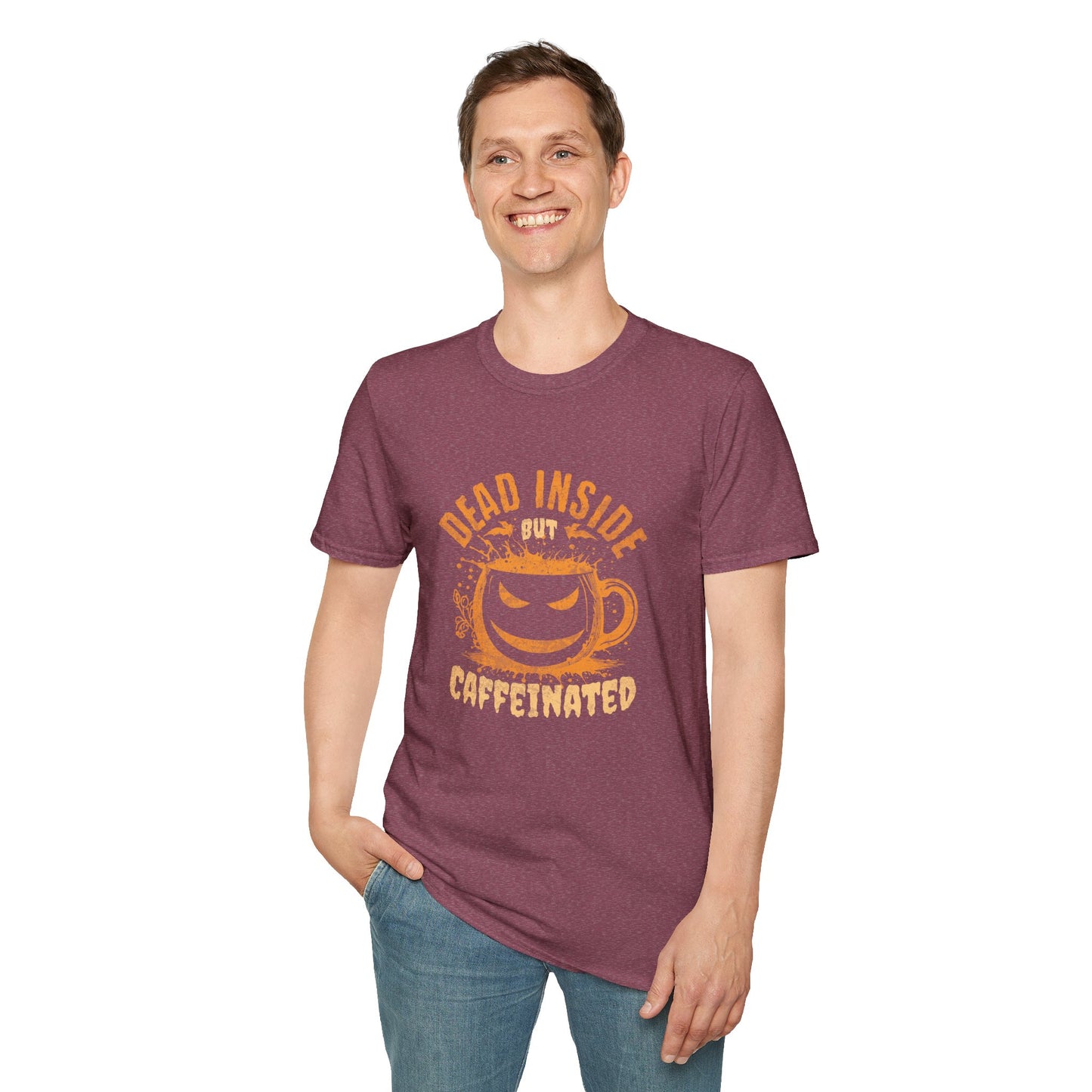 Dead Inside But Caffeinated Unisex Graphic T-Shirt