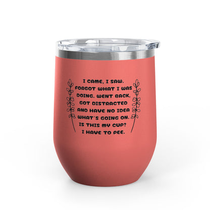 Scatterbrain 12oz Insulated Wine Tumbler