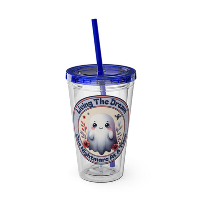 Living the Dream 16oz Insulated Tumbler with Straw