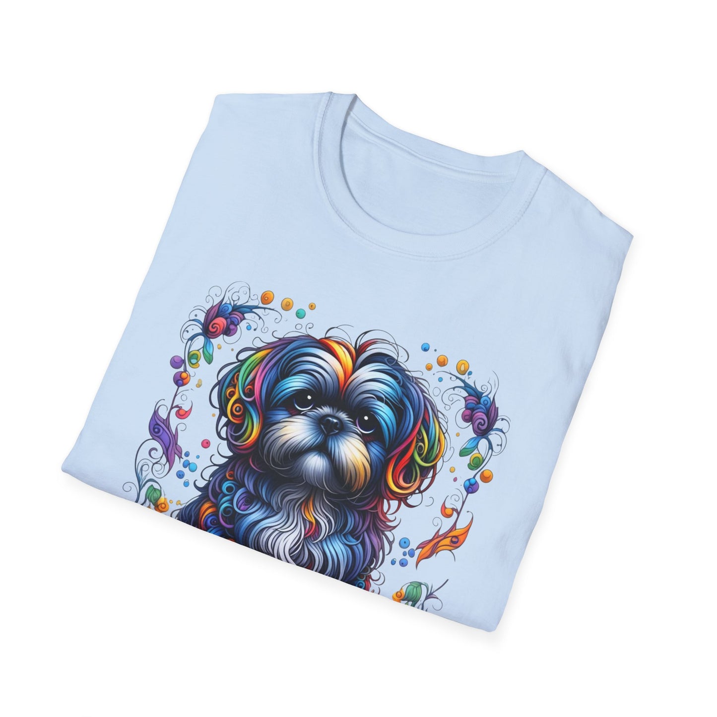 Colorful Shih Tzu Unisex Graphic T-Shirt