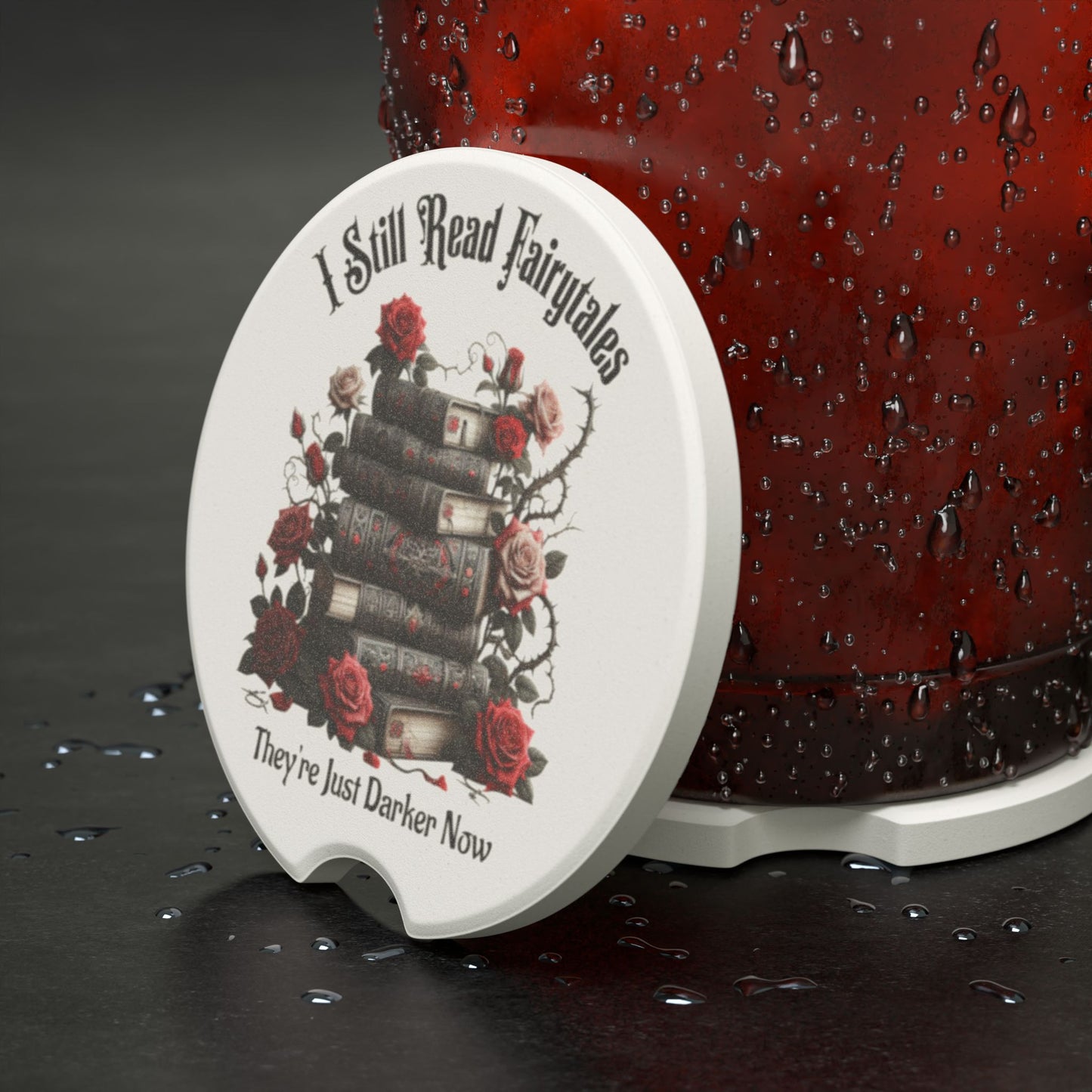 Dark Fairytale Soapstone Car Coaster Set of 1 or 2