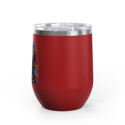Colorful Bulldog 12oz. Insulated Wine Tumbler