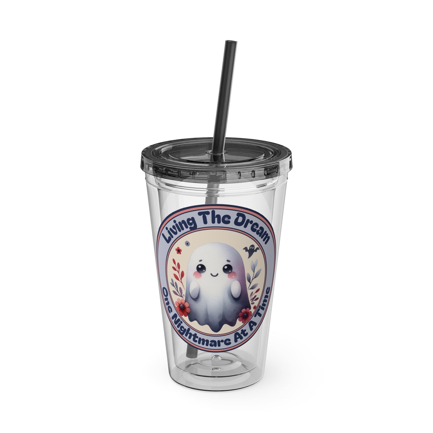 Living the Dream 16oz Insulated Tumbler with Straw