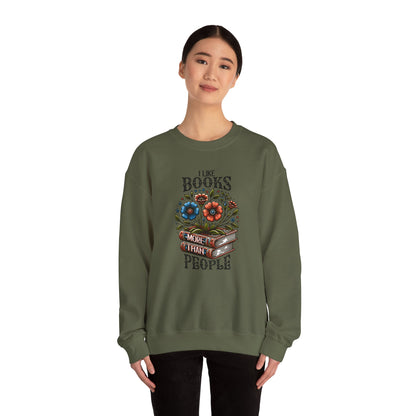 Books More Than People Crewneck Sweatshirt