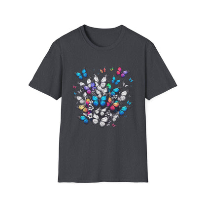 Colorful Butterfly Cluster Unisex Graphic T-Shirt