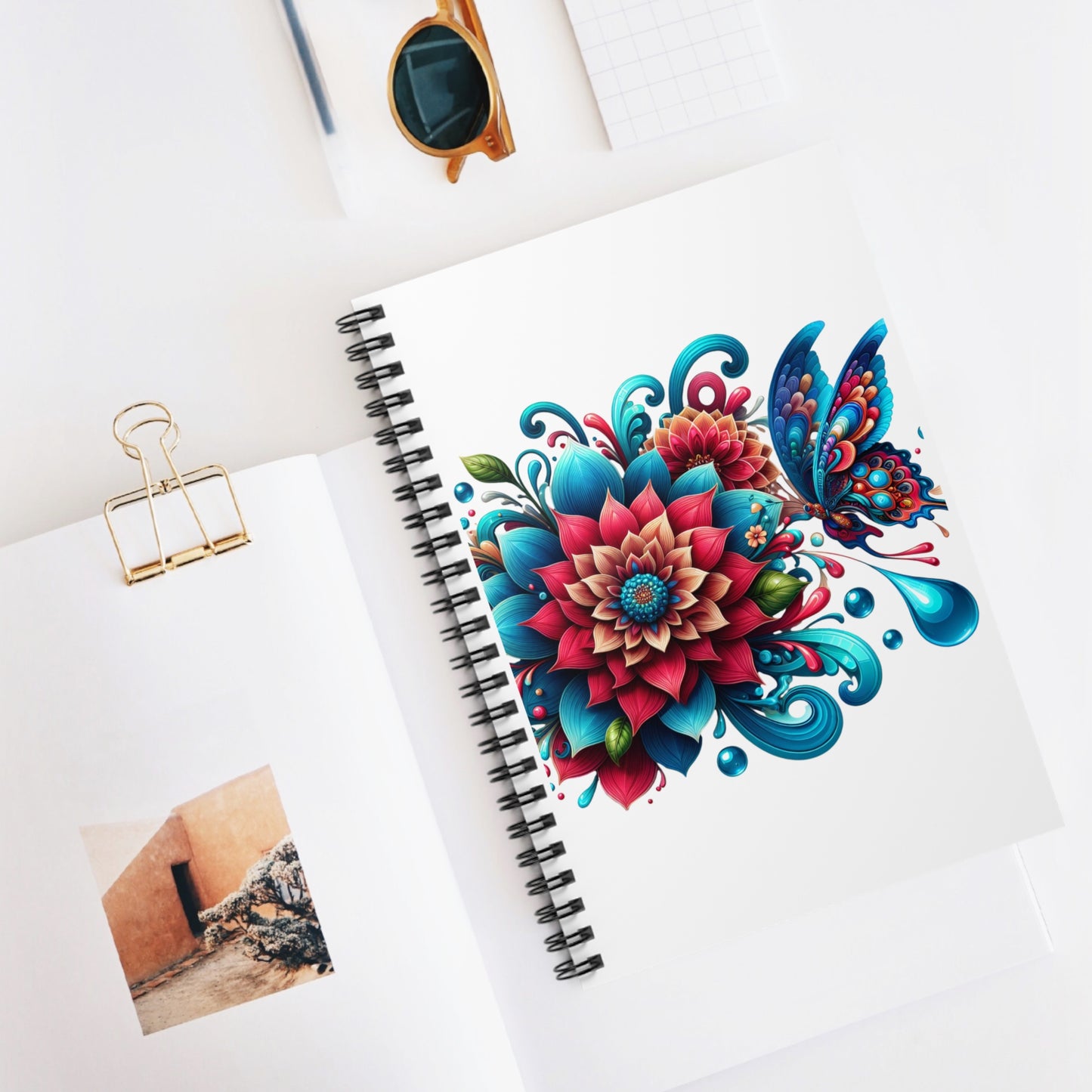 Floral Drops Spiral Notebook Journal