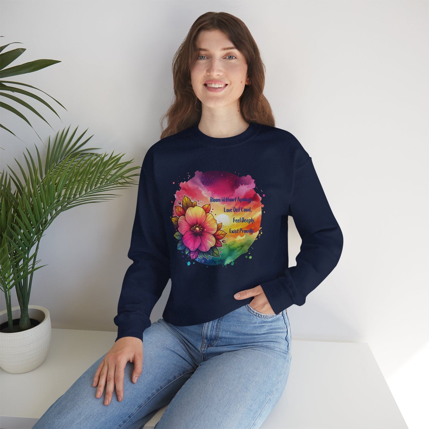 Bloom Without Apology Unisex Crewneck Sweatshirt