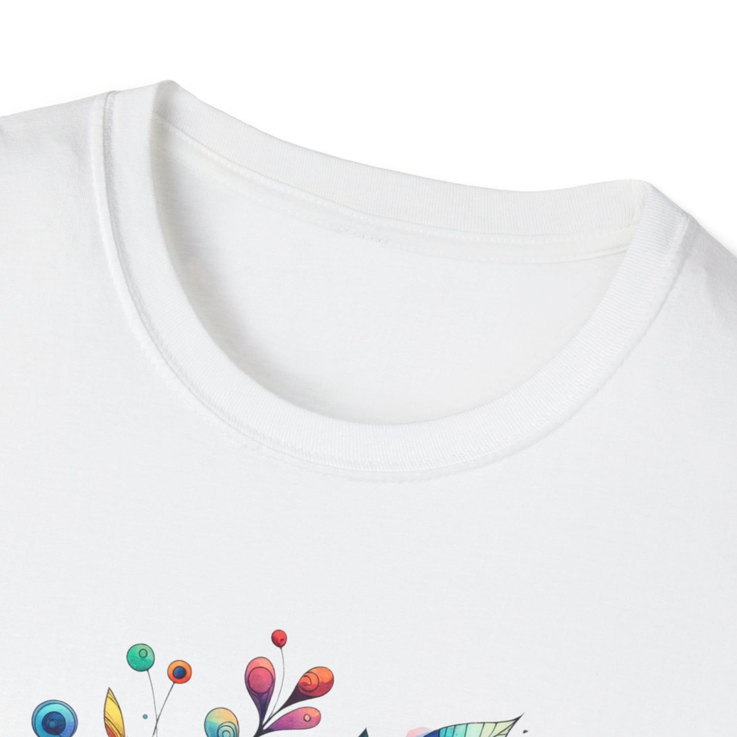 Rainbow Floral Explosion Unisex Graphic T-Shirt